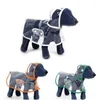 Vêtements pour chiens coupe-vent imperméable chiot imperméable veste vêtements de pluie boutons transparents capuche manteau de protection vêtements