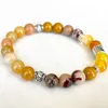 Strand MG1677 Sagittarius Zodiac Bracelet For Women 8 MM Myanmar Jade Mookaite Jasper Energy Wrist Mala Natural Gemstone Jewelry