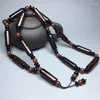 Choker Natural Tibetaanse boetiek doordringt Nine Eye Pearl ketting