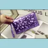 Storage Bags Fashion Womens Handle Makeup Pouch Pu Leather Portable Mticolour Handbags Storage Card Cosmetic Mini Bag Drop Delivery 2 Dhyx9