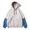 Herenhoodies paste losse hoodie en fleece stiksels Harajuku Trend plus dikke trui mannen