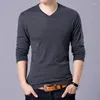 Men's Sweaters Mens Soft Comfortable Sweater Autumn Winter Men V Neck Solid Slim Fit Pullovers Fashion Male Polo MZM004