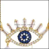 Pendant Necklaces Pendant Necklaces Turkish Evil Eye Necklace Gold Cubic Zirconia Greek Blue For Women Men Fashion 3502