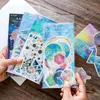 Gift Wrap 60 Pcs 6 Styles Bronzing Craft Washi Paper Large Sticker Bag Scrapbooking DIY Phone Bookmarks Decorative Stickers