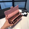 10A Top Tier Mirror Quality 19cm Womens Wallet Real Leather Caviar Card Holder Black Quilted Coin Purse Lady Credit Card Wallets Luxury Designers Fashion Box Bag
