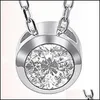 Pendentif Colliers Dernier Collier Pierre Unique Fine Chaîne De Boîte Délicate 925 Sterling Sier Lunette 5Mm Sparking Cubic Zirconia Simple Je Dhamo