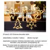 Kerstdecoraties Led Sucker Bell Lights Snowman Star Holiday Window Decor Batterij aangedreven krans Home Decoratielampen