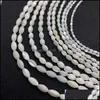 Other See Pic Natural Sea Shell Beads Rice Grain Shape Msee Pic-Of-Pearl Loose For Diy Fashion Ladies Jewelry Necklaces Bracelets Ear Dhcu9