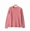 Suéteres femininos Autumn e Winter Women Hedging Grosse Twist Knit Sweater Cable