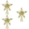 Décorations de Noël 3pcs Star Tree Topper Metal Hallow Xmas Decoration