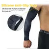 Ginocchiere maniche a braccio coprono protezione a secco rapida traspirante che eseguono basket pad baschetto fitness bracciacelle