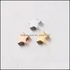 Charms Charms Semitree 5pcs 8 mm stal ze stali nierdzewnej koraliki gwiazdy Rose Gold Dystans do majsterkowania biżuterii Making Bransoletka rękodzieła