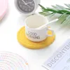 Pamuk iplik yalıtım placemat dokuma anti-ölçeklendirme mat nordic minimalist pot pedi pamuk halat masa mat rre15075