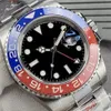 Luxe horloges Mannen kijken naar redblue keramische bezel GMT II 40mm 904L Mens Watch Mechanial Automatische beweging Sapphire Waterdichte Luminous polshorloges