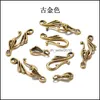 Clasps Hooks 10Sets/Lot Antique Musical Note Toggle Clasps S Shape Hook Fit Necklace Bracelet For Jewelry Findings Accessories 1561 Dhnke