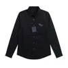 Camicie eleganti da uomo Camicia firmata Soprabito Ricamo di qualità Top Manica lunga Solid Fit Casual Business Standard Taglia M-3xl W29Y
