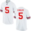 NCAA Football Ohio State Buckeyes College Jersey 15 Ezekiel Elliott 5 Raekwon McMillan 3 Michael Thomas 5 Braxton Miller 34 Carlos Hyde 17 Jerome Baker Para fanáticos del deporte