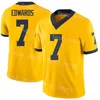 NCAA Football College Michigan Wolverines Jersey 7 Donovan Edwards 41 Isaiah Gash 14 Roman Wilson 6 Cornelius Johnson 25 Junior Colson 23 CJ Stokes Blue White Jaune