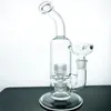 ホット販売Mobius Matrix Glakah Glass Bong Smoking Pipe Pipe Pipe Bongs 2つのPercs 12インチの高さGB-186-1