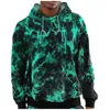 Men's Hoodies Hoodie Men Casual Color Block Tie-dye Pullover Hooded Sweatshirt With Pocket Clothing Sudaderas Hombre