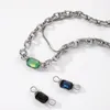 Pendanthalsband nischdesign Switchable Blue Black ädelstenhalsband för kvinnor Söt cool tjej Hip Hop CollarBone Chain Jewelry Choker