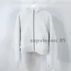 Sweat à capuche de yoga pour femmes épaisses Scuba Lulus Plus Vestes de velours Automne et hiver Sweats à capuche Sports Demi-fermeture à glissière Pull de designer Terry Mode classique 99ess