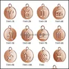 Charms Stainless Steel Round Shape 12 Constellations Zodiac Charms Diy Fashion Making Accessroies Bracelet Necklace Pendant Jewelry D Dh1Xd