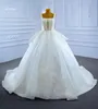 Vestido de noiva de luxo Pérolas de miçangas pesadas brilhos SM67266