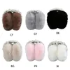 Beretten Winter Faux Fur verstelbare oorbeschermingen schattige gebreide fuzzy oorduffs vrouwen meisjes buitenwarmers voor kinderen elegante parel bead