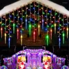 Cordes Lumières De Noël Rideau Chaîne Lumière Cascade Décoration Extérieure 5M Droop 0.4-0.6m Fée Led Pour Garden Party Holidayt