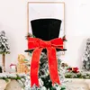 Decorazioni natalizie Tree Topper Plaid Top Hat Decorazione per la casa Ornamenti natalizi Year Party Treetop Decor Merry