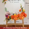 Decorative Flowers Custom 50cm Wedding Floral Props Welcome Card Florals Artificial Creative Sign Corner Decor Garland Flower Bouquet