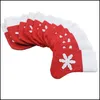 Christmas Decorations Mini Christmas Stocking Snow Design Xmas Cute Home Decorations Socks Gifts Bag Spoons Forks Drop Delivery 2021 Dh64A