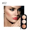 Blush en markeerstift make -up 3 kleur markeerstift gezicht bronzers poederpalet Professional Illuminator Face Cosmetic