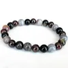 Strand MG1711 Womens Virgo Zodiac Bracelet 8 MM Botswana Agate Garnet Golden Obsidian Chakra Wrist Mala Natural Gemstone Jewelry