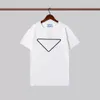 Luxus Casual Prad T-Shirt Neue Herrenbekleidung Designer Kurzarm Prad Polos T-Shirt Baumwolle Großhandel Schwarz und Weiß