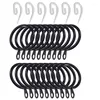 Home Decor 50 Set Metal Curtain Rings Drapery Hanging With Plastic Hooks For Curtains And Rods 32 Mm