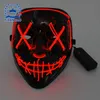 Produttore all'ingrosso 10 colori 20 cm LED giocattolo maschera luminosa Maschera per il viso spaventosa per feste in costume di Halloween