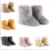 automne hiver vraies bottes de neige chaudes mode intérieure avec fourrure dame bottes usine en gros