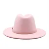 Beanie/Kafatası Kapakları Toptan Kadınların Top Hat Sonbahar ve Kış Pembe Küçük Kemer Caz Top Şapka Geniş Sebim Düz Yan Fedora Şapkası Erkekler Retro Panama H L221013