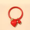 Bangle Fashion Acrylic Gold Heart Charms Armband For Women Girls Eesthetic Luxury Designer Hard Trendy Harts Beads Armband S