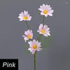 Fleurs décoratives 10 pièces Simulation 5 têtes petite marguerite artificielle pour la maison jardin décoration soie mariage décor fausse guirlande