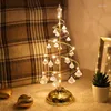 Christmas Decorations Mini Xmas Crystal Tree Lamp Creative Ornaments For Home Decoration GRSA889