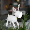 Luzes noturnas LED USB Charging Elk Light Cute Deer Atmosfera Timing Inteligente