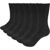 37-46 EU-Sportsocken YUEDGE Herren Komfortabel Atmungsaktives Baumwollkissen Schwarz Crew Athletisches Training Trekking Wandern 6 Paar 37-46 EU Sportsocken