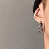 Boucles d'oreilles pendantes en acier inoxydable pour hommes et femmes, lustre Simple, hip hop, chaîne épaisse en métal, Rapstar, cadeau Cool pour garçon, 2022