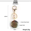 Keychains Healing Yoga Natural Chip Chakra Stone Round Energy Orgonite Keychain Reiki Car Bag Key Chains For Men Women Gold Orgone Keyring