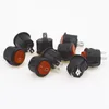 Switch 5pcs/10pcs 16mm Diameter Small Round Boat Rocker Switches Black Mini White Red 2 Pin ON-OFF