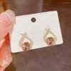 Stud￶rh￤ngen Micro Pave Zirconia Criss Crystal for Women Korean Style 2022 Earings Wholesale