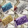 Bolsas de armazenamento Moda feminino Handle maquiagem bolsa de couro pu portátil bolsas mticolour cartão de armazenamento Cosmético Mini bolsa entrega 2 dhyx9